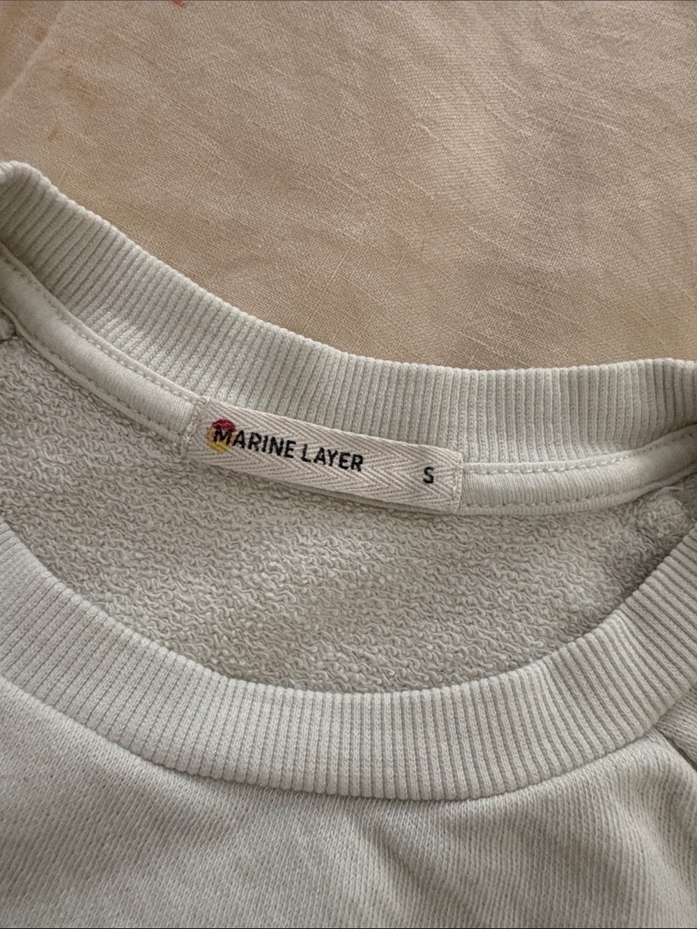 Marine Layer Ombre Crewneck Sweatshirt - White, Green, Blue - Picture 2 of 3